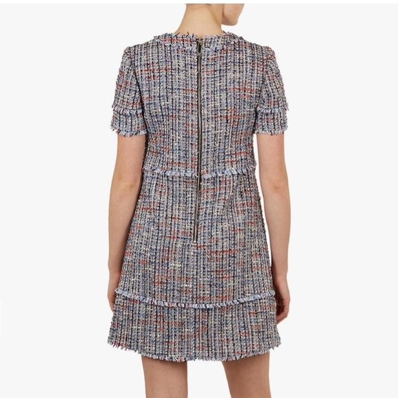 🍒NWT🍒 TED BAKER TWEED SHIFT DRESS - Picture 4 of 7